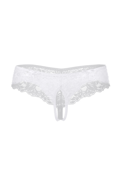 Трусики эротические Erolanta Lingerie Collection кружевные белые,S