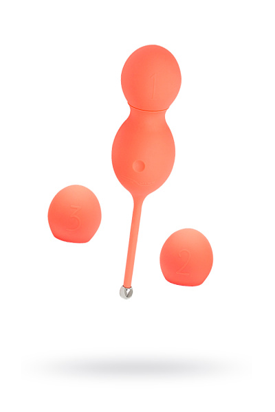 Вагинальные шарики WE-VIBE Bloom-тренажёр кегеля оранжевый,силикон,9 см.
