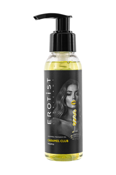 Разогревающее массажное масло Erotist Caramel Club Ананас, 100 мл.