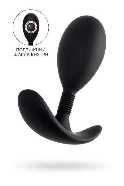 Анальная втулка TOYFA A-ToysTord M, силикон, черная, 10,5 см